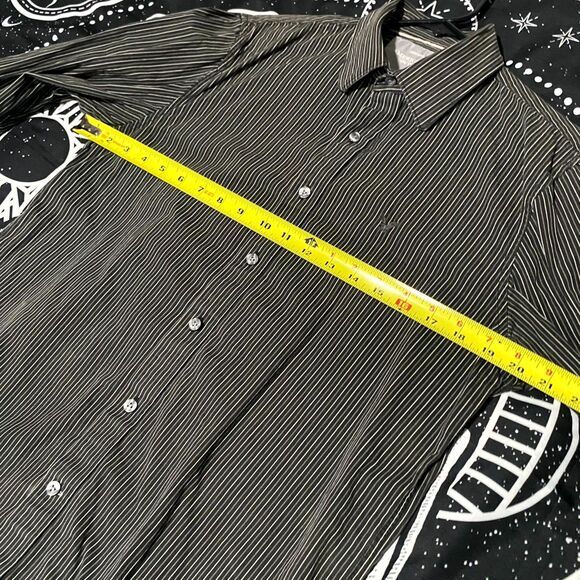 Vintage American Eagle Outfitters Button Up Shirt Men's M Black Preppy Business - Picture 6 of 7
